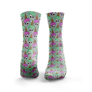 Ice Cream Skulls Socks