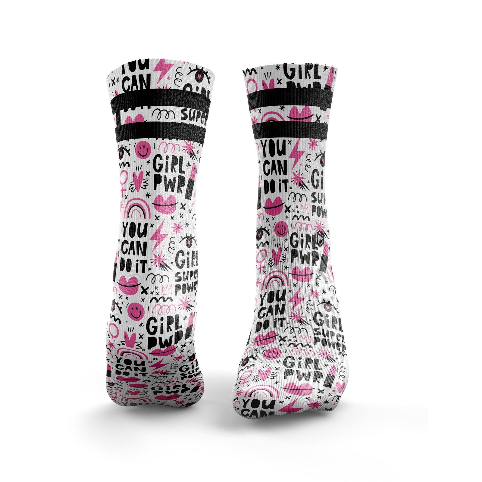 'You Can Do It' 2Stripe Socks